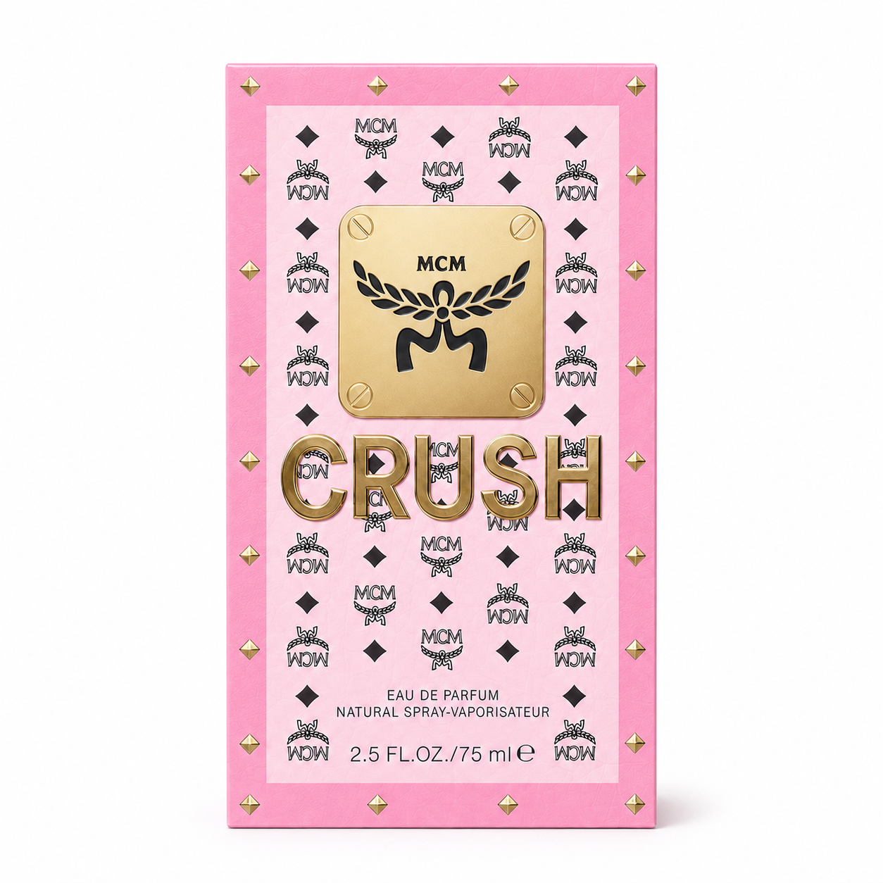 MCM CRUSH Eau de Parfum Spray 75ml – Fruity Floral Perfume in Pink Monogram Backpack Bottle