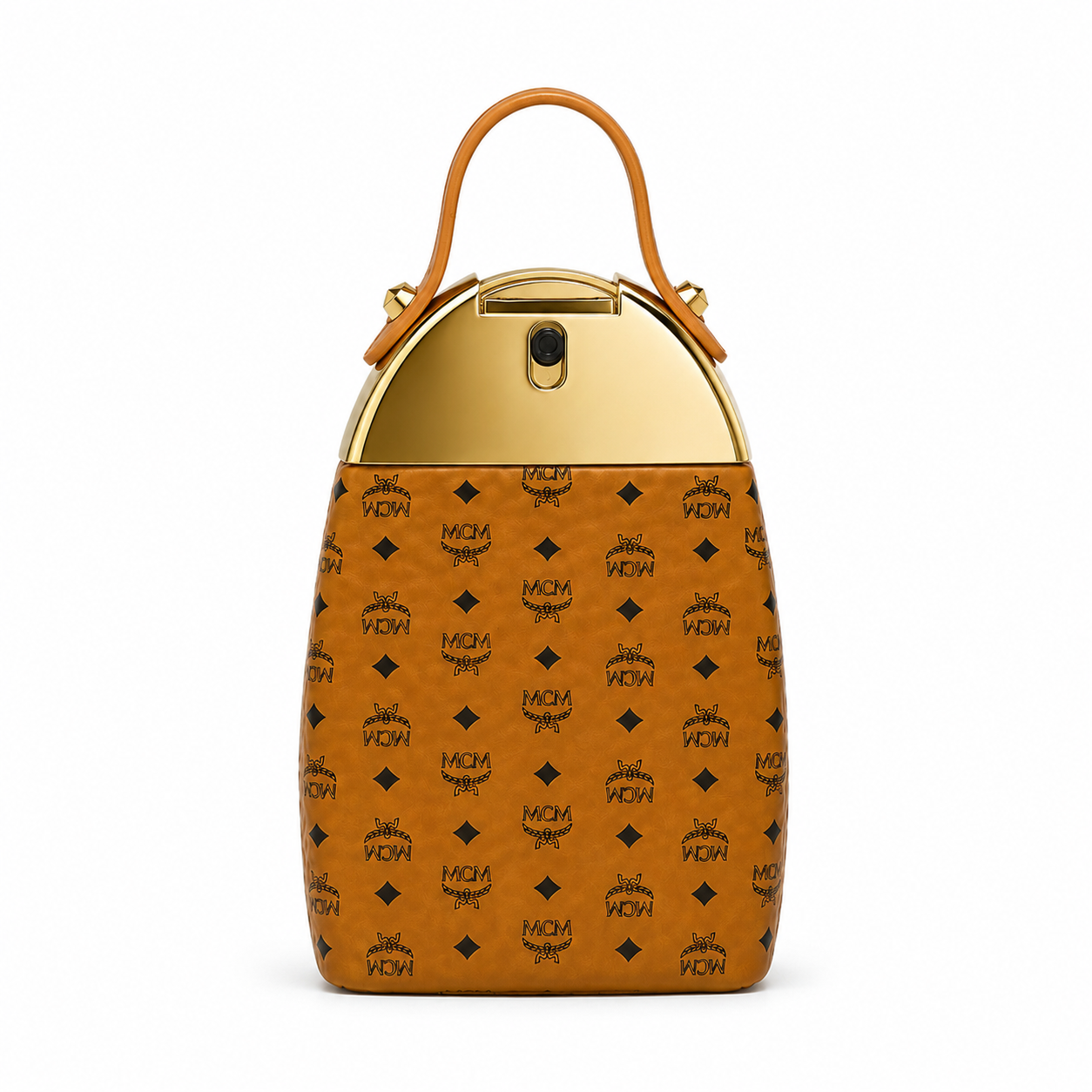 MCM Eau de Parfum 75ml – Signature Unisex Fragrance in Classic Cognac Visetos Backpack Bottle