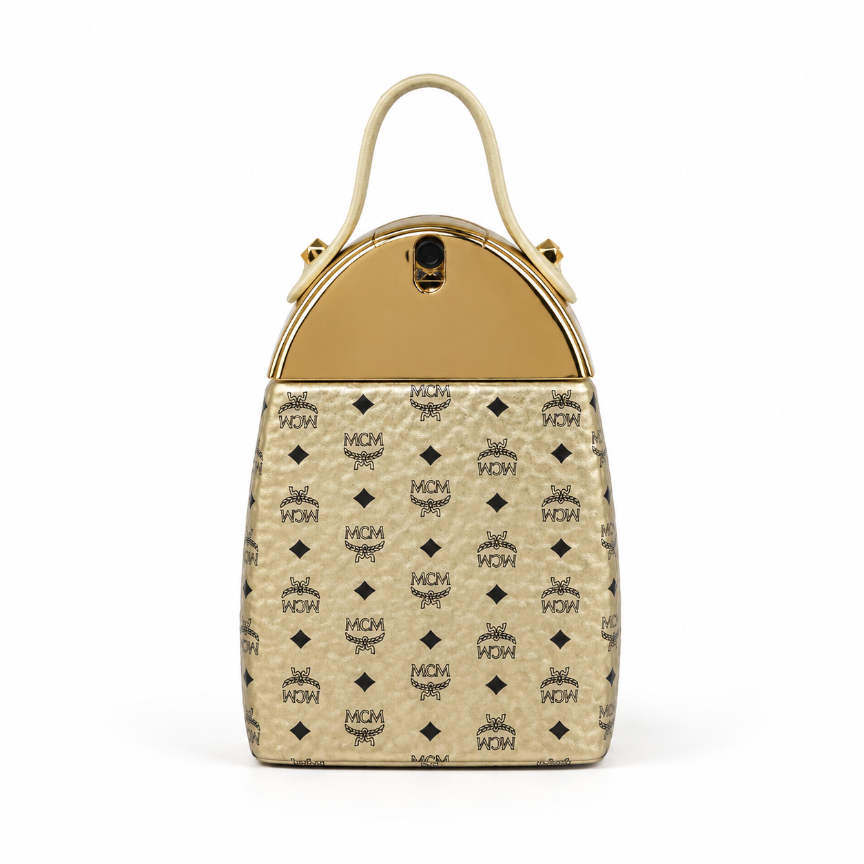 MCM ULTRA Eau de Parfum 75ml – Floral Fruity Woody Fragrance for Women in Gold Visetos Backpack Bottle