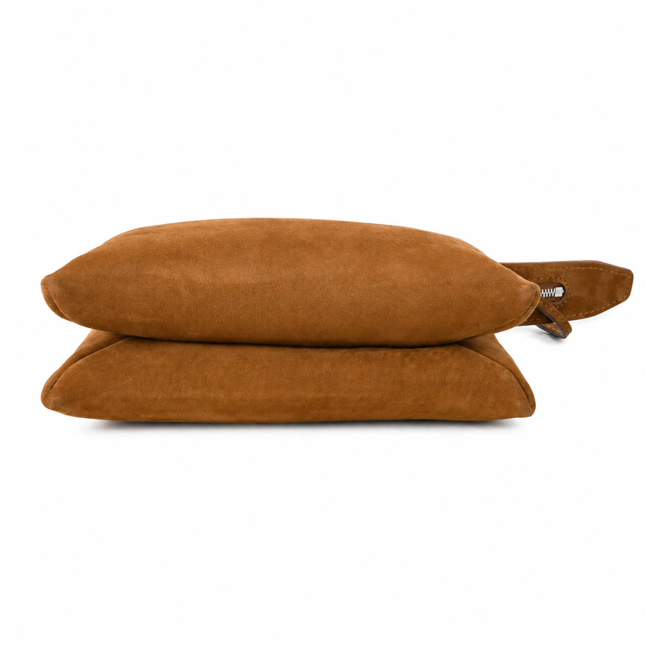 The Row Nu Mini Twin Crossbody Bag – Minimalist Suede Leather Small Square Bag with Dual Compartments,