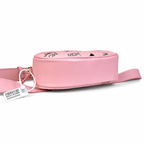 MCM Visetos Mini Oval Belt Bag / Crossbody Bag in Pink – Detachable Chain & Leather Straps