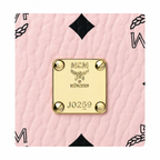 MCM Visetos Mini Oval Belt Bag / Crossbody Bag in Pink – Detachable Chain & Leather Straps