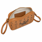 MCM Aren Visetos Small Camera Bag – Cognac with Large Logo Monogram