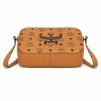 MCM Aren Visetos Small Camera Bag – Cognac with Large Logo Monogram