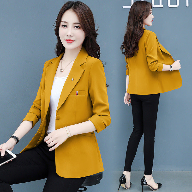 2025 Small Suit Jacket For Women Korean Style Small Suit Spring And Autumn Temperament Small Top Slim Fit Simple Versatile Short Style