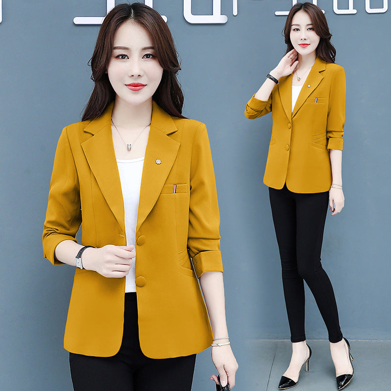 2025 Small Suit Jacket For Women Korean Style Small Suit Spring And Autumn Temperament Small Top Slim Fit Simple Versatile Short Style