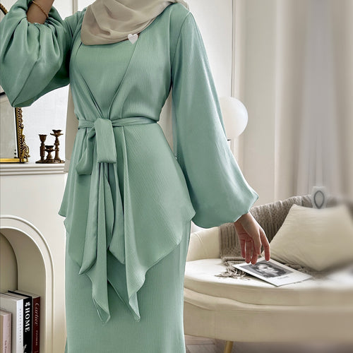 2024Loriya Amazon Ebay Aliexpress Turkish Elegant Solid Color Two-Piece Suit Lr815