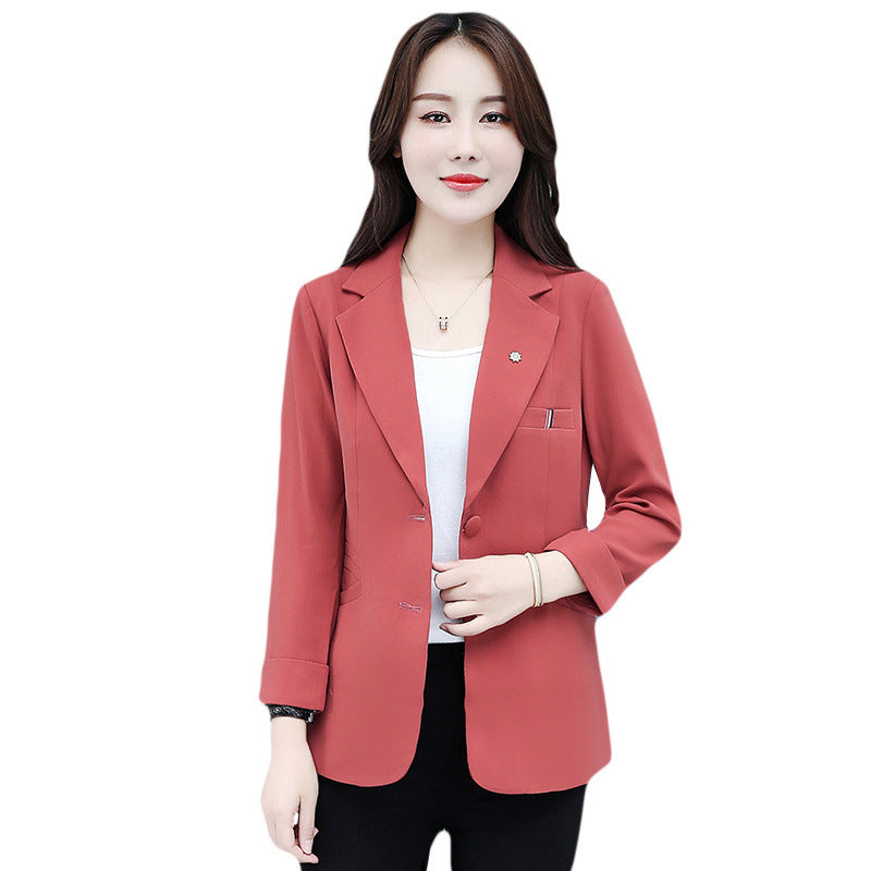 2025 Small Suit Jacket For Women Korean Style Small Suit Spring And Autumn Temperament Small Top Slim Fit Simple Versatile Short Style