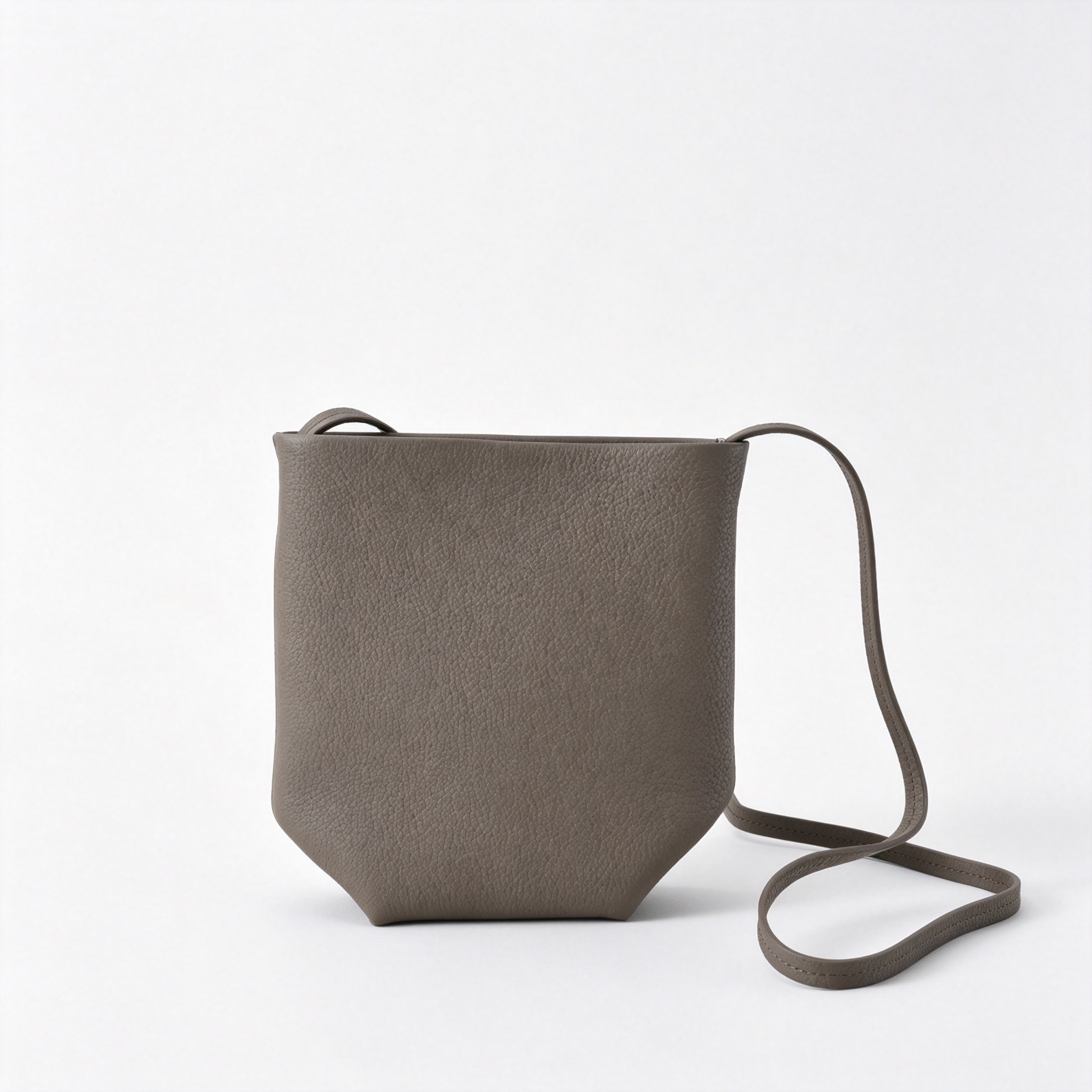 The Row N/S Park Mini Bucket Bag – Minimalist Leather Crossbody with Adjustable Strap,