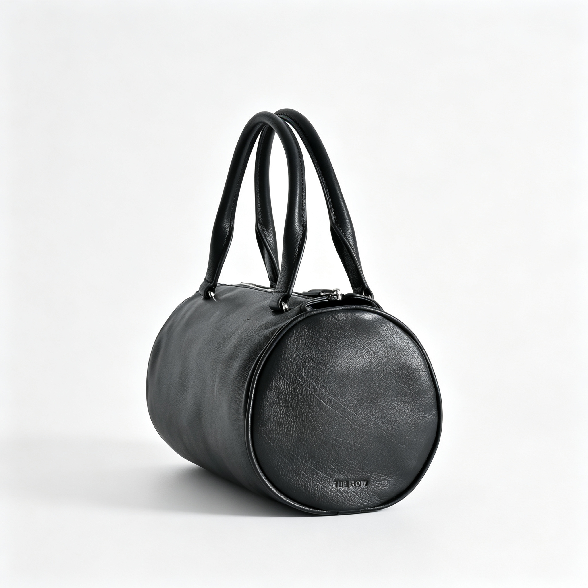 The Row Edith Cylinder Bag – Minimalist Leather Handbag with Dual Handles,