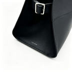 The Row Margaux 15 Medium Bag | 38cm Smooth Calfskin Leather Top Handle Bag | Black Margaux Tote