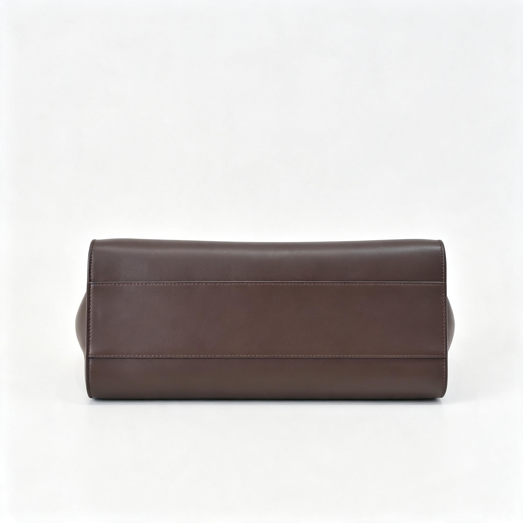 The Row Marlo Leather Tote Bag | 35.5cm Minimalist Top Handle Tote | Dark Brown Structured Handbag