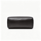 The Row Edith Barrel Bag | Small Grained Calf Leather Cylinder Bag | Black Shoulder Bag
