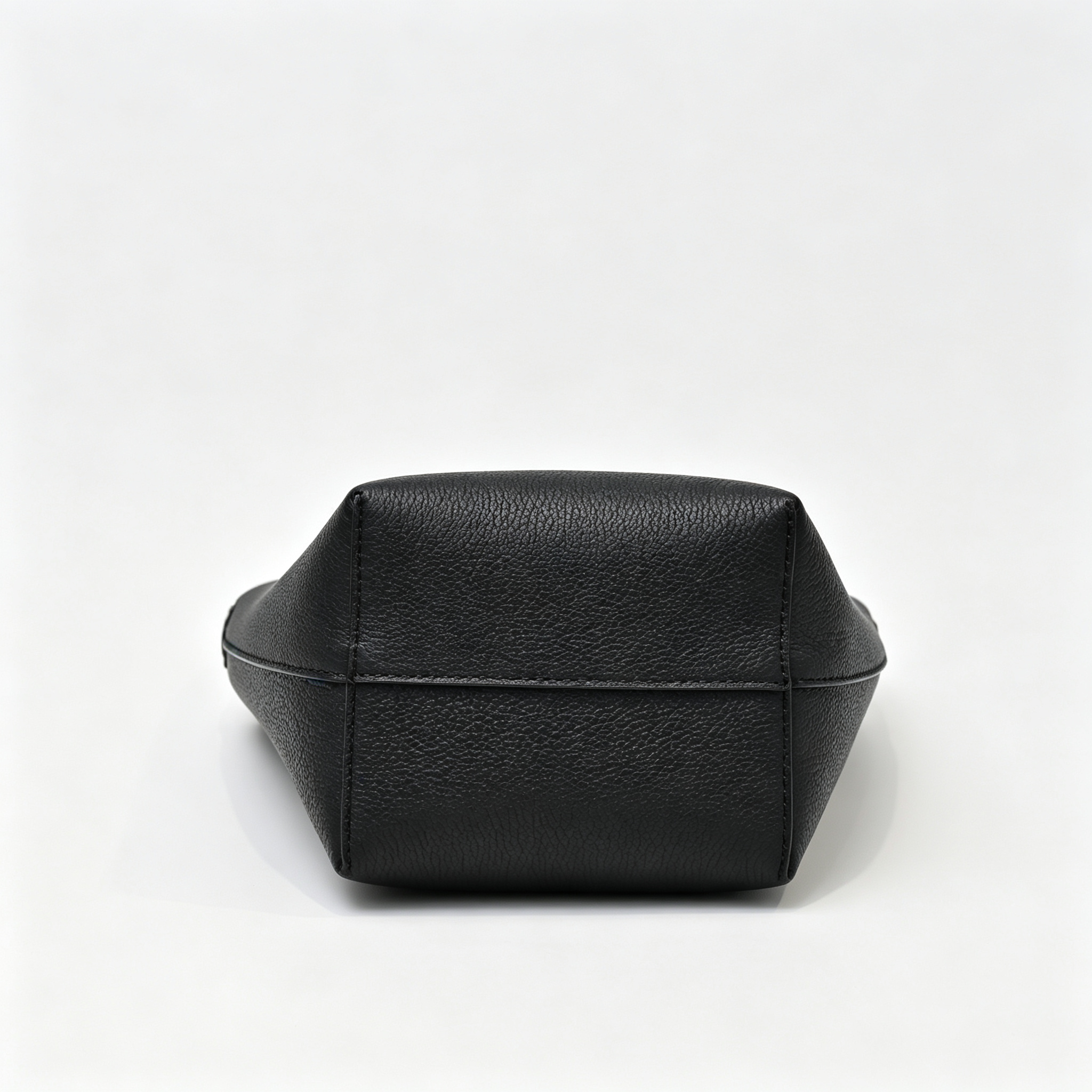 The Row N/S Park Small Tote Bag | 20cm Pebbled Calfskin Bucket Bag | Black Leather Shoulder Tote