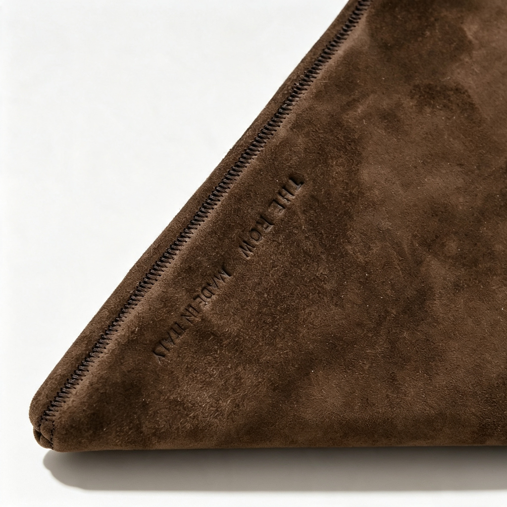 The Row Large Bindle Suede Shoulder Bag | 46cm Oversized Hobo Tote | Dark Brown Slouchy Handbag