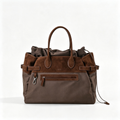 The Row Margaux 17 Inside Out Tote – Nylon & Suede Leather Large Capacity Handbag,
