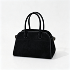 The Row Soft Margaux 12 Leather Tote Bag | Large Capacity Commuter Handbag with Detachable Strap | Women's Designer Shoulder Bag