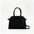 The Row Soft Margaux 12 Leather Tote Bag | Large Capacity Commuter Handbag with Detachable Strap | Women's Designer Shoulder Bag