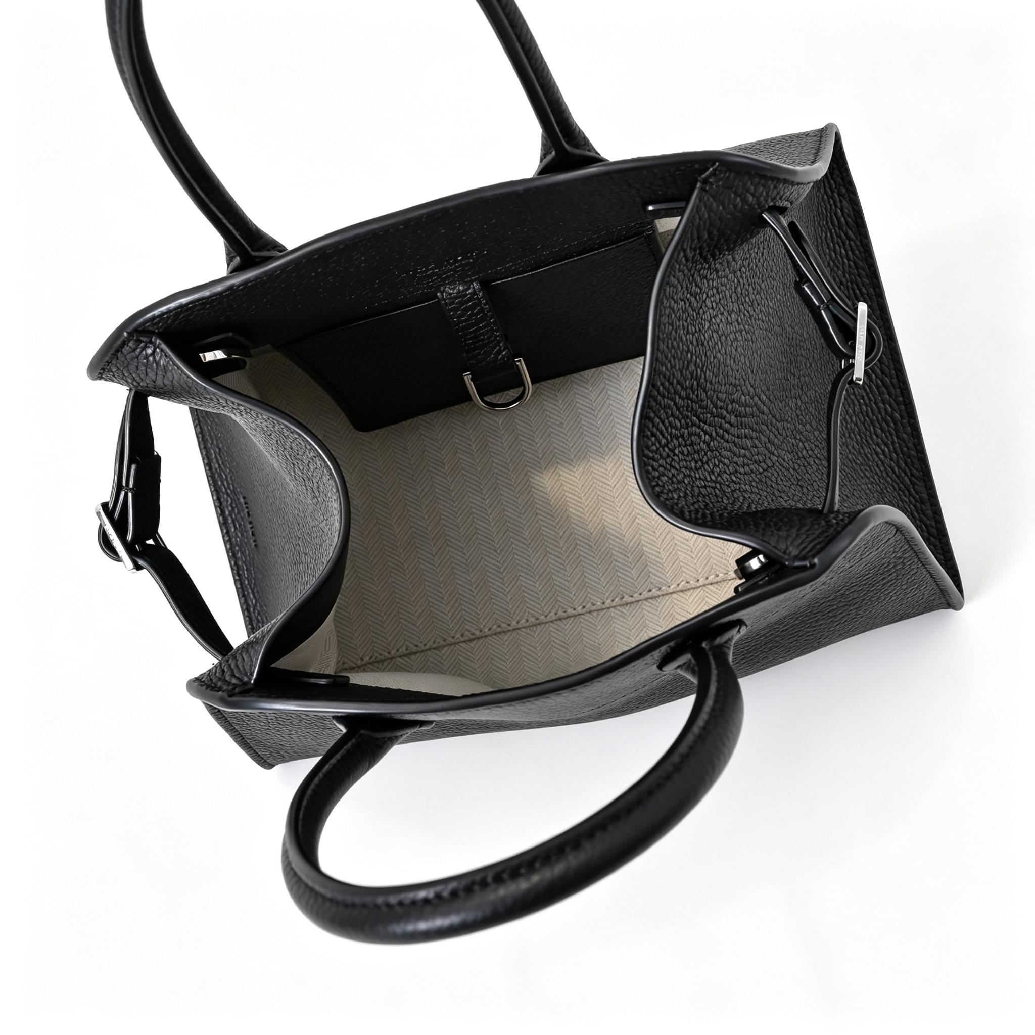 The Row Soft Margaux 12 Leather Tote Bag | Large Capacity Commuter Handbag with Detachable Strap | Women's Designer Shoulder Bag
