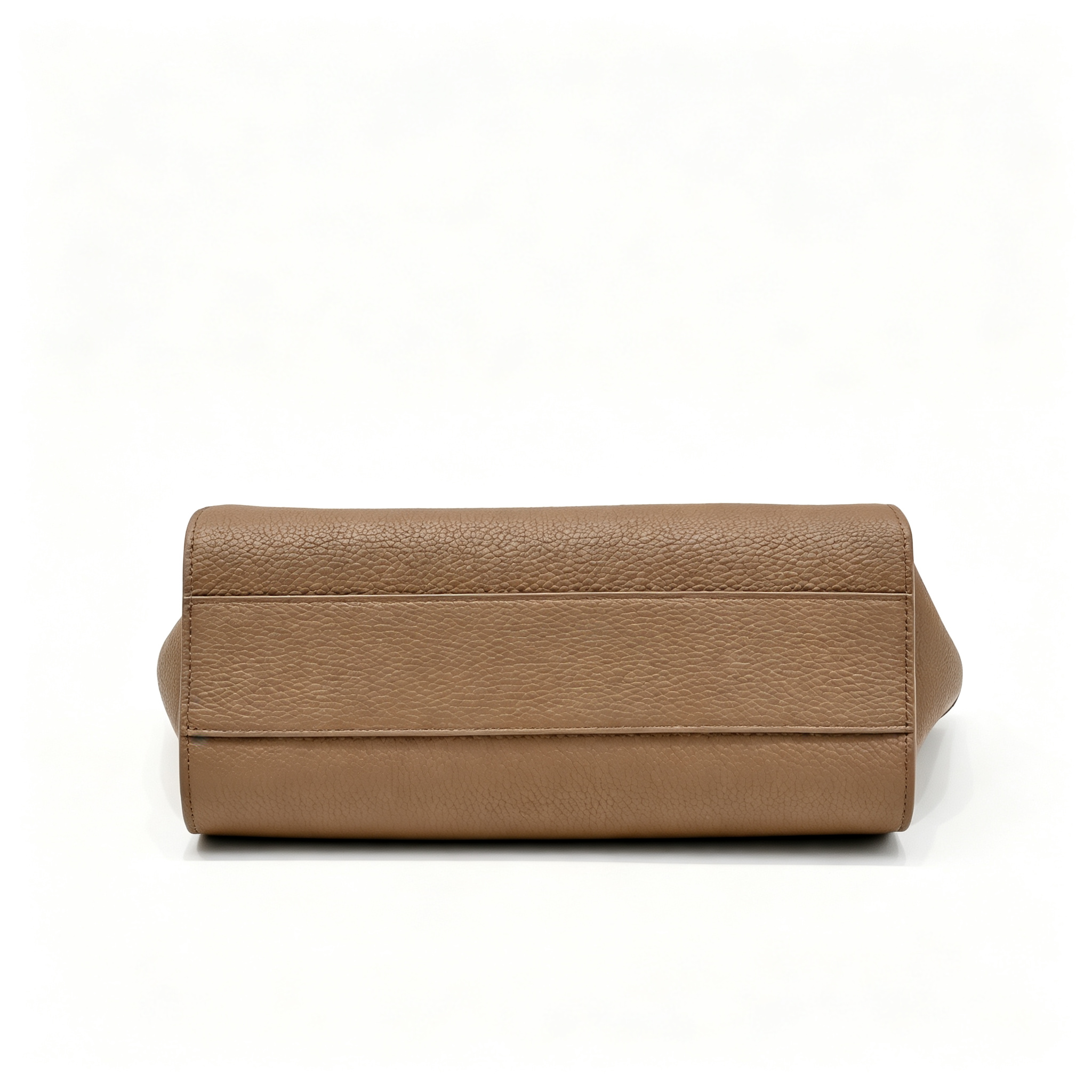 The Row Margaux 10 Satchel Bag | 30cm Pebbled Caviar Leather Tote | Taupe Structured Handbag