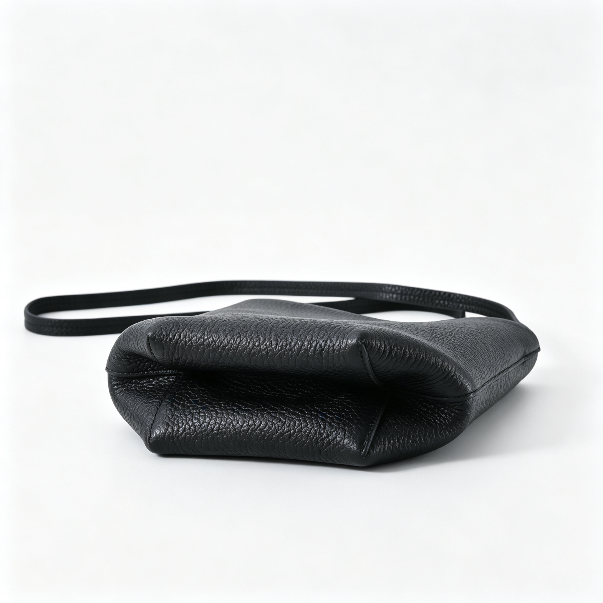 The Row N/S Park Mini Bucket Bag – Minimalist Leather Crossbody with Adjustable Strap,