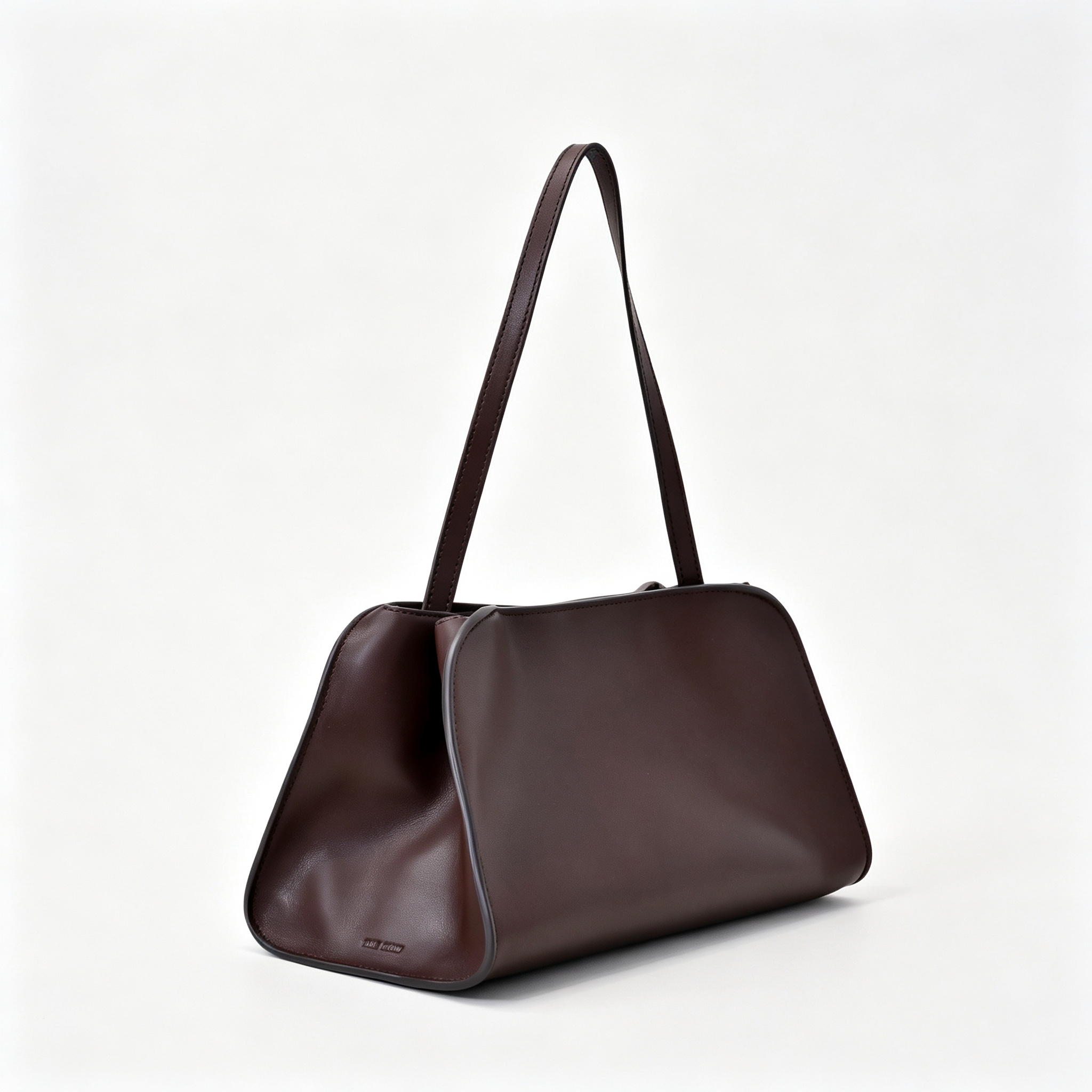 The Row Peggy Clutch Bag | Masoni Bridle Leather Shoulder Bag | Dark Chocolate Detachable Strap Crossbody