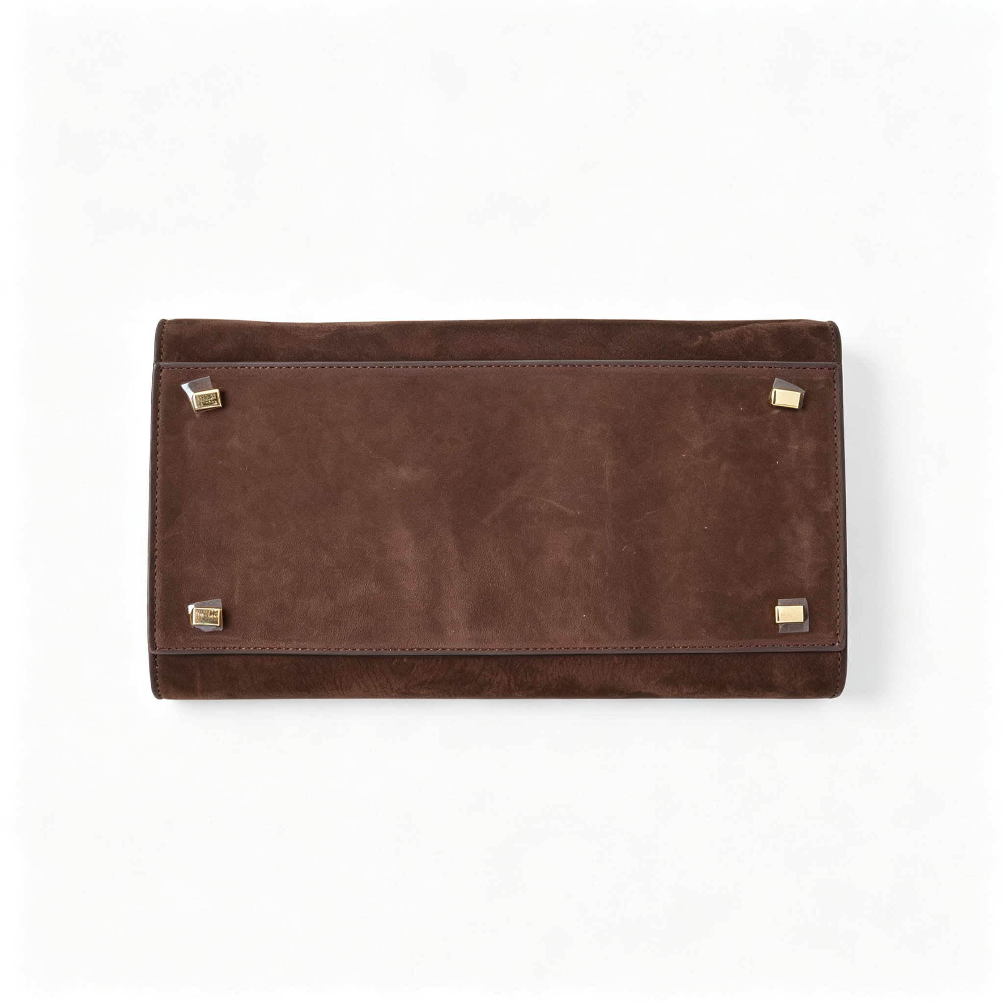 The Row Margaux 12 Small Suede Bag | 32cm Suede Leather Top Handle Tote | Espresso Brown Margaux Handbag