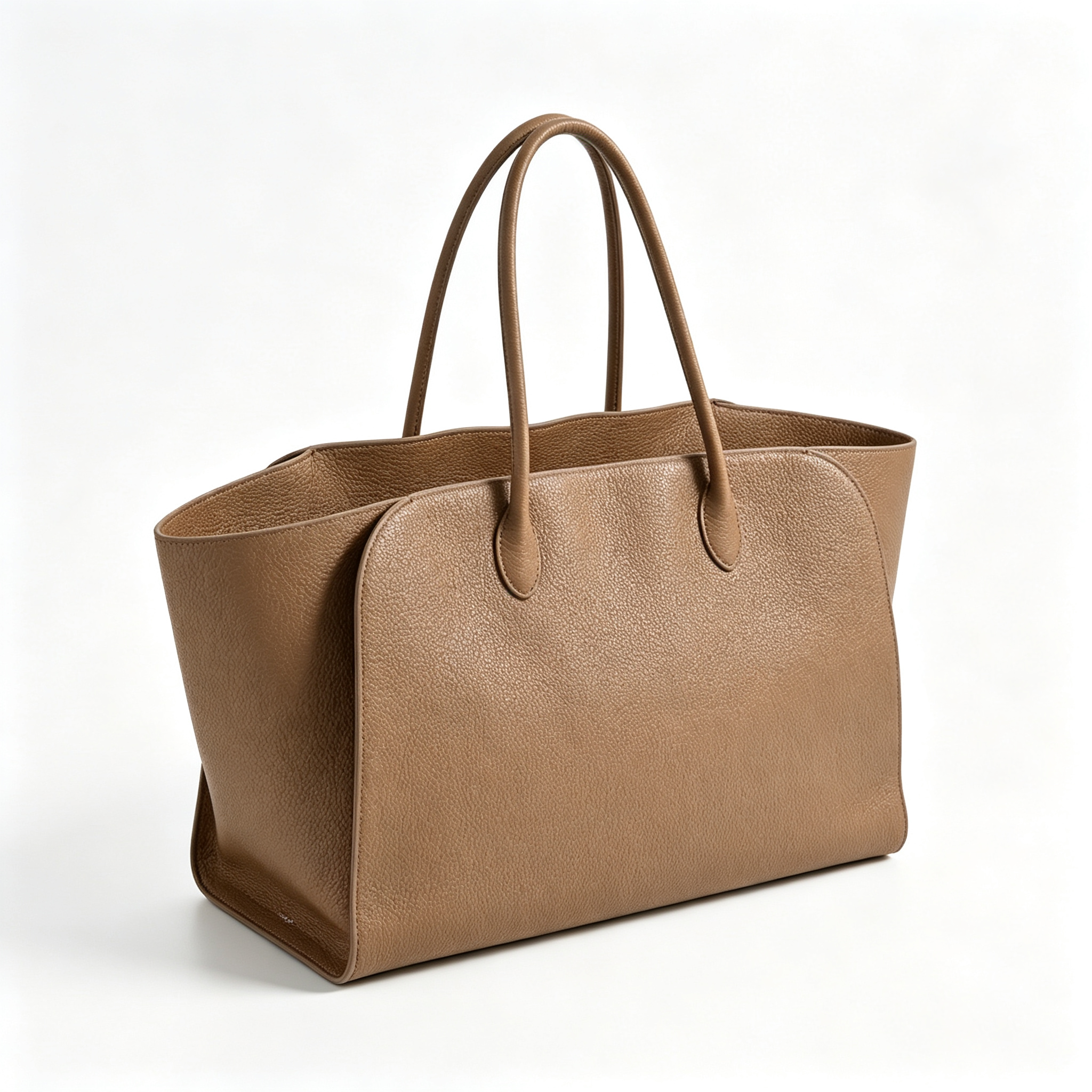 The Row Marlo Large Textured Leather Tote | 43×20×30cm Commuter Bag | Premium Italian Cowhide Shoulder Bag