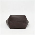 The Row N/S Park Large Tote Bag | 38cm Grained Calfskin Leather Bucket Bag | Espresso/Dark Brown