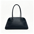 The Row Margaux 15 Medium Bag | 38cm Smooth Calfskin Leather Top Handle Bag | Black Margaux Tote