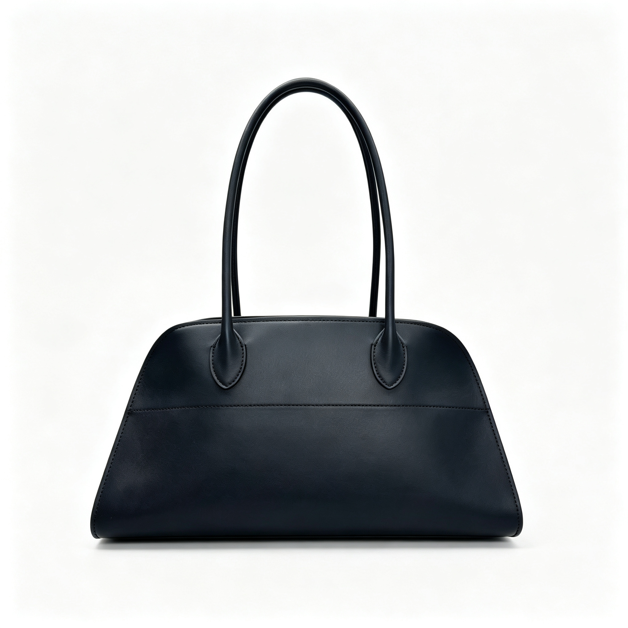 The Row Margaux 15 Medium Bag | 38cm Smooth Calfskin Leather Top Handle Bag | Black Margaux Tote