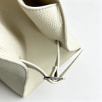 The Row Margaux 16 Large Tote Bag | 43cm Grained Calfskin Leather Handbag | Chalk White