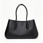 Soft Alger Mini Bag in Imported Saddle Leather – Elegant Women’s Crossbody & Top Handle Tote, Black