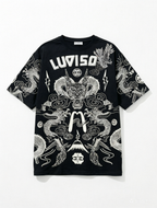 EVISU "Nine-Dragon Tattoo" All-Over Print Short-Sleeve T-Shirt