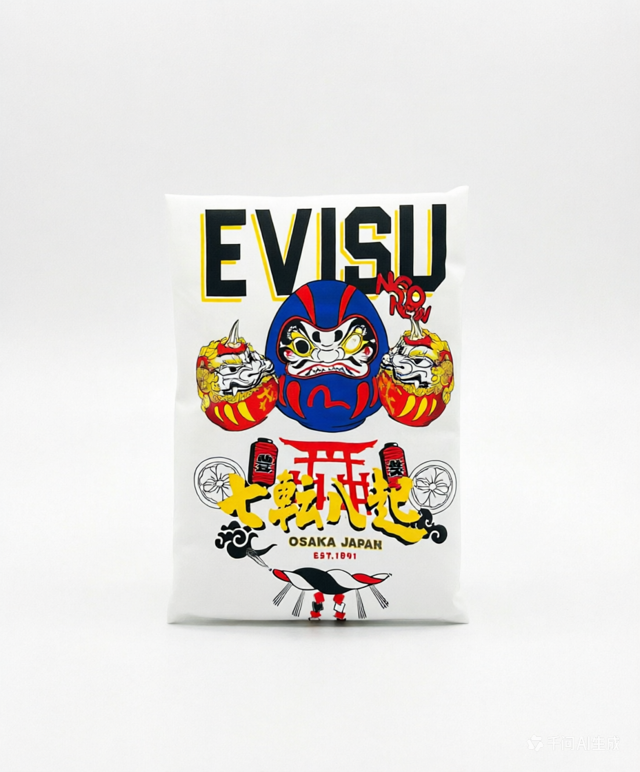 EVISU “Mighty Daruma” Series T-Shirt